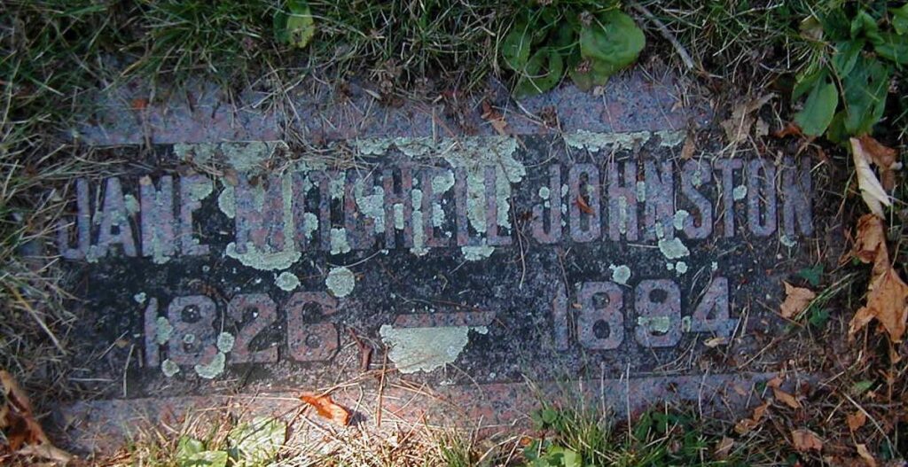 Jane Johnston Grave Marker