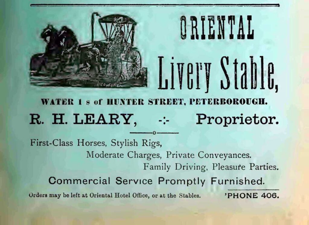 Oriental Livery Stable - R. H. Leary Proprietor