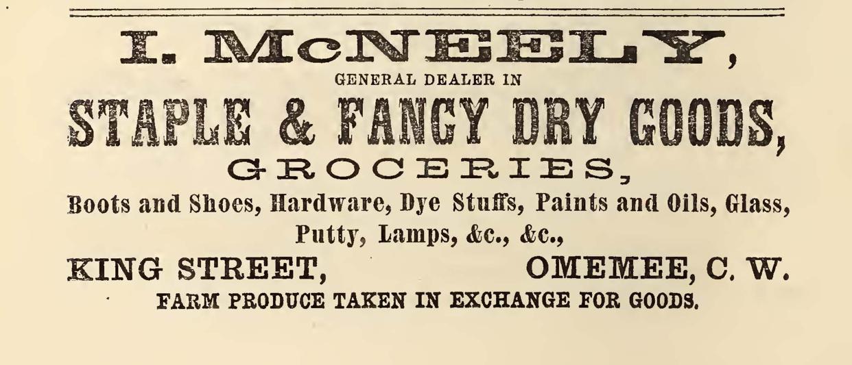 McNeely Dry Goods & Grocery Store in Omemee, Ontario