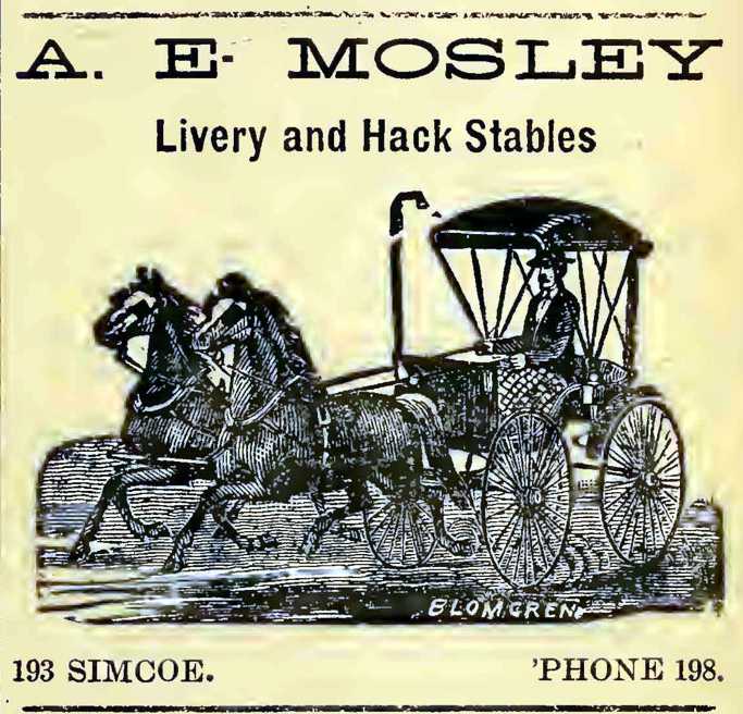 Mosley Livery and Hack Stables 1897