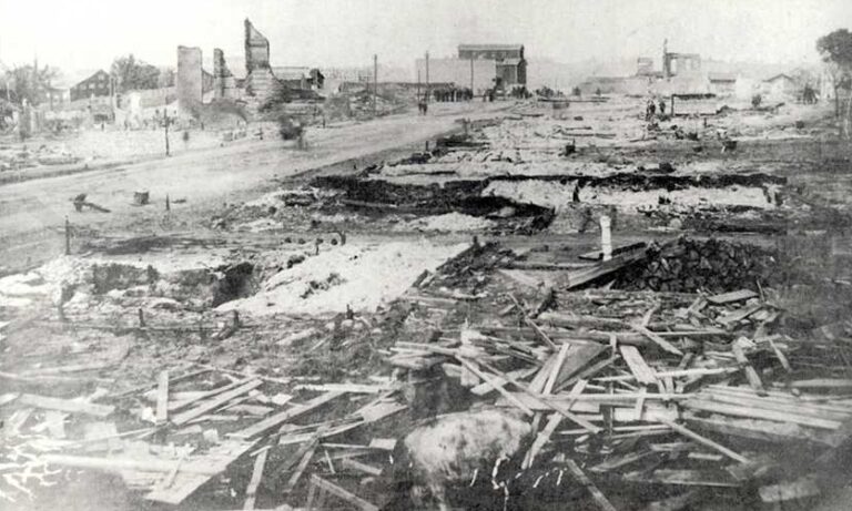After the 1884 fire, Port Perry
