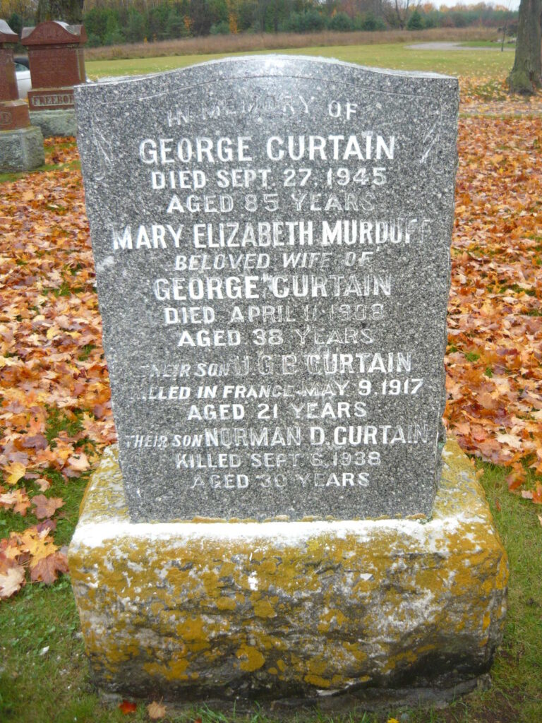 George Curtin Headstone