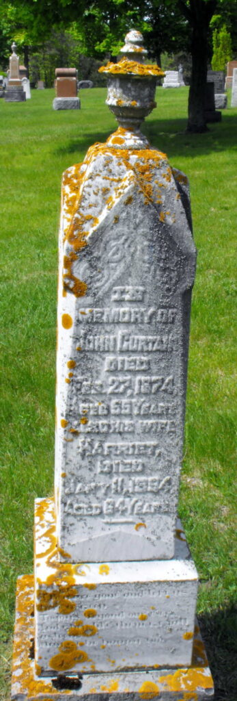 John & Harriet Curtin Headstone