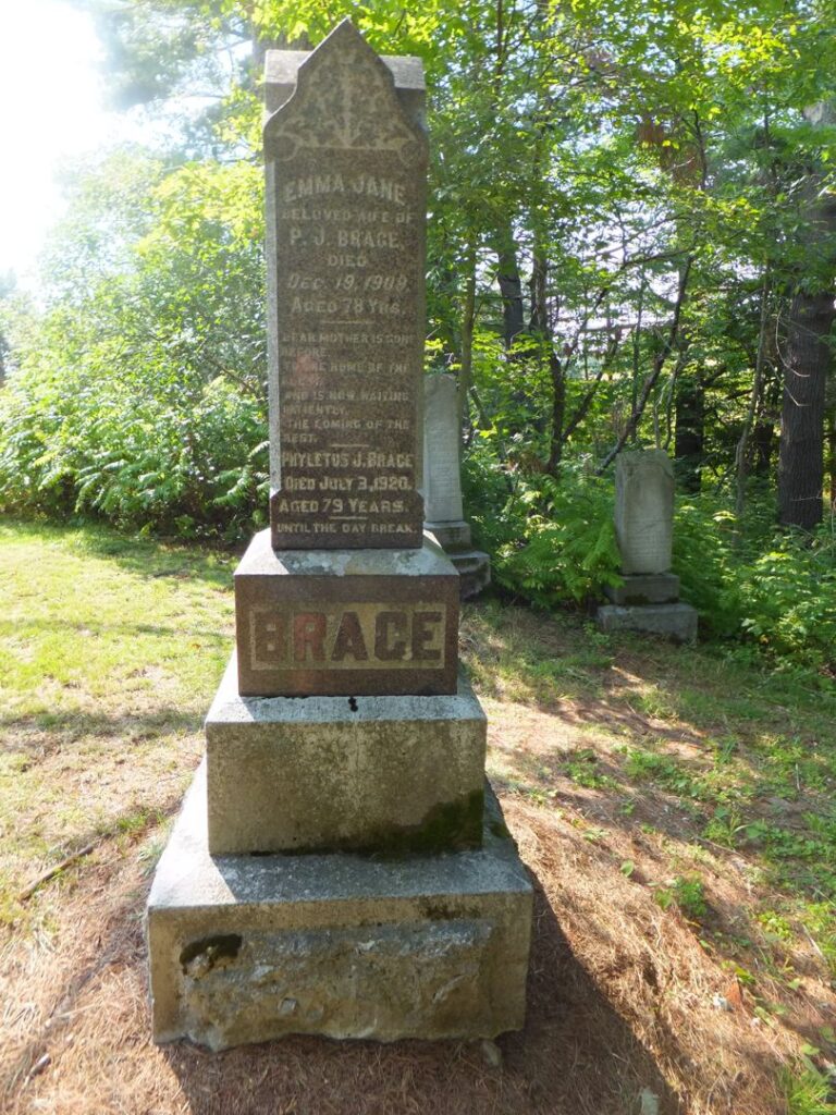 P. J. Brace headstone