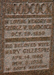 Mary Woodcock Headstone