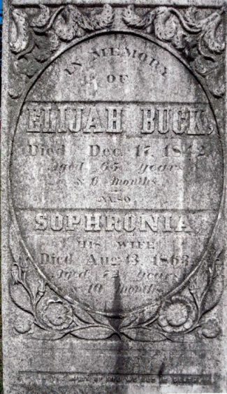 Elijah Buck headstone
