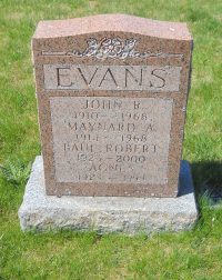 Evans, John, Maynard, Paul -headstone-w